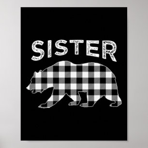 Poster Xadrez Negra E Branca, Irmã Bear Christma