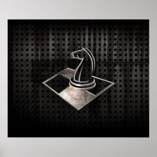 Póster Xadrez; Preto Legal