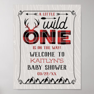 Poster Xadrez Rústica de Wild One Boys Lumberjack Chá d