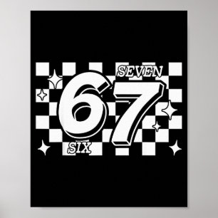 Poster Xadrez Seis Sete 6 7 Meme Gíria Gen Alfa