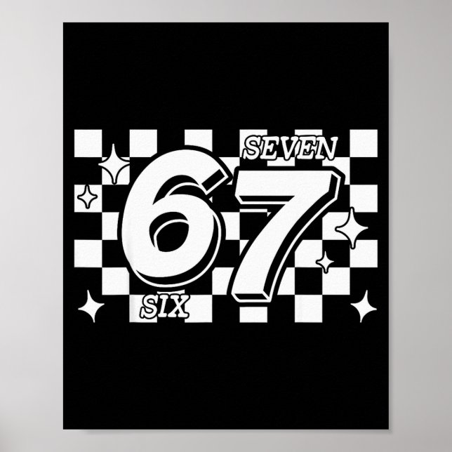 Poster Xadrez Seis Sete 6 7 Meme Gíria Gen Alfa (Frente)