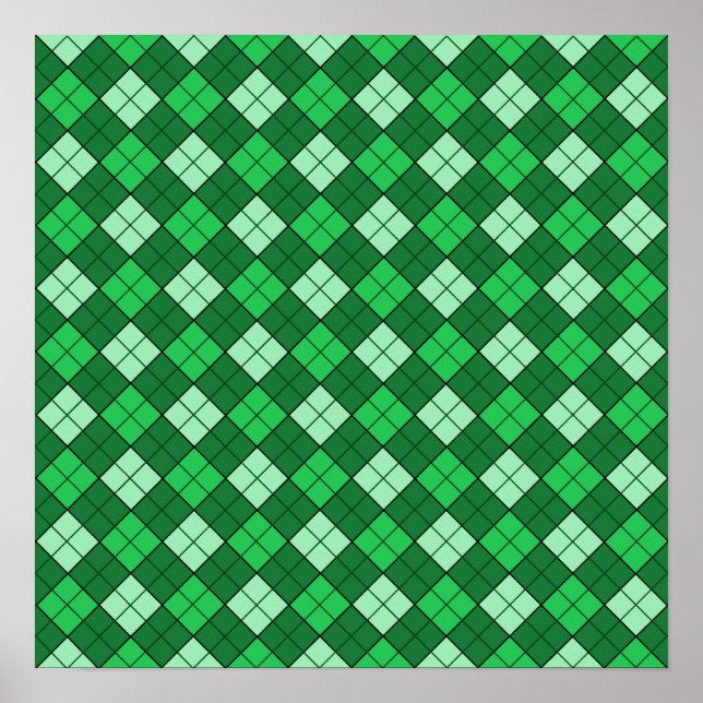 Poster Xadrez Verde (Frente)