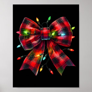 Poster Xadrez Vermelha Arco Coqueta Luzes de Natal Xmas P