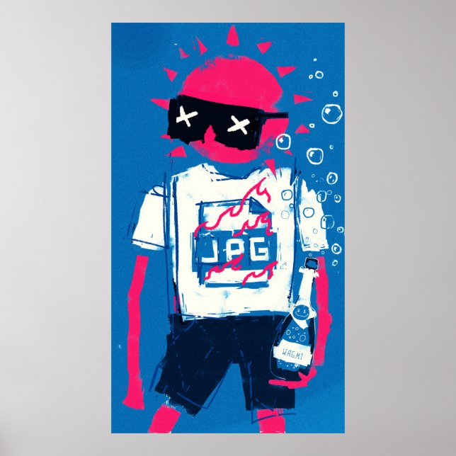 Poster XCOPY Summer JPG WAGMI Arte Colorida Vários Tamanh (Frente)