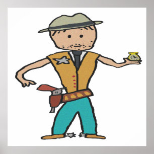 Poster Xerife Cowboy Lawman