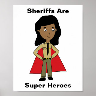 Poster Xerifes Super Heróis Mulheres Negra-Americana