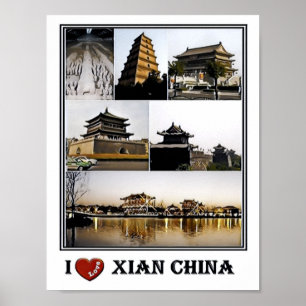 Poster Xian Terracotta Warrios Museum - Bell Tower -