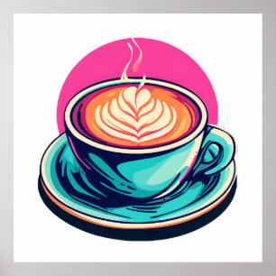 Poster Xícara de cappuccino