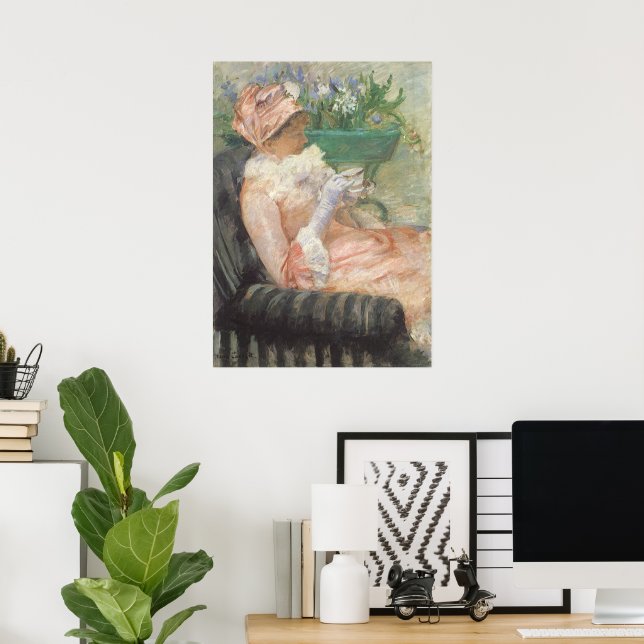 Poster Xícara de chá por Mary Cassatt, Impressionismo ven (Escritório em casa)