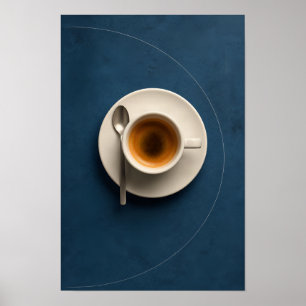 Poster Xícara de espresso minimalista – Arte moderna de c