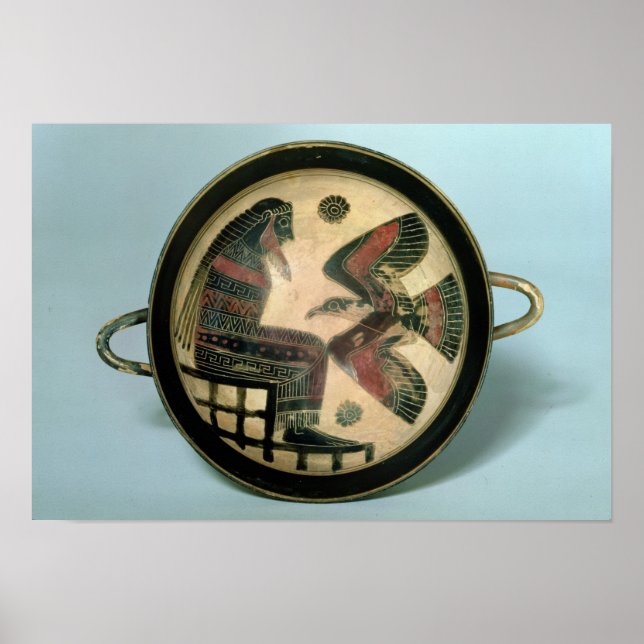 Póster Xícara laconiana representando Zeus e águia (Frente)