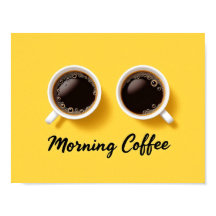 Xícaras de Café da Manhã Vista Superior Minimalist