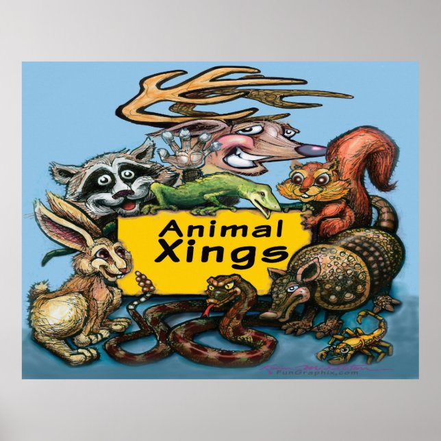Poster Xings animais (Frente)
