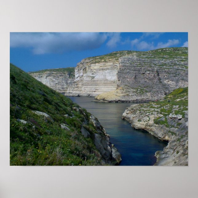 Póster Xlendi Cliff- Gozo, Malta (Frente)