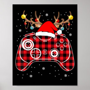 Poster Xmas de Jogos de Jogos de Natal da Xadrez de Buffa