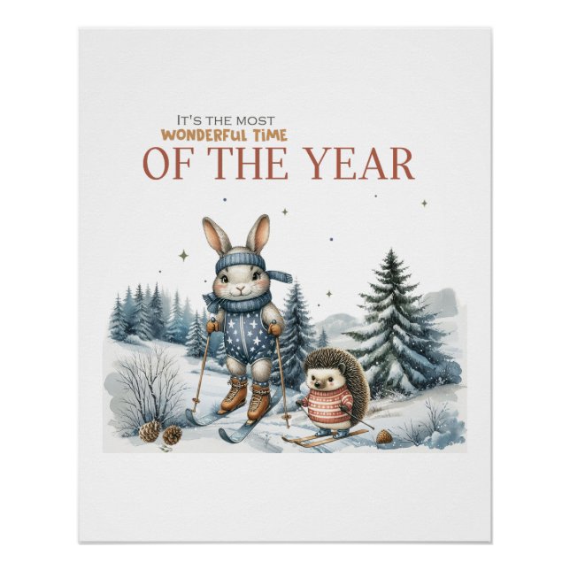 Póster Xmas Deu Maravilhosa Hora Do Ano (Frente)