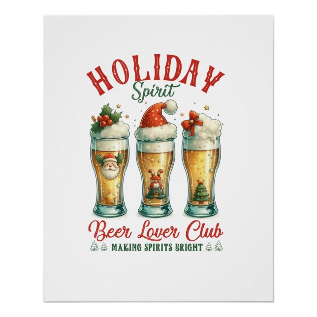 Póster Xmas Gift Beer Lover Club (Frente)