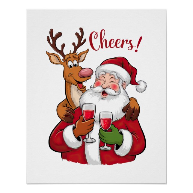Póster Xmas Gift Cheer Papai Noel (Frente)