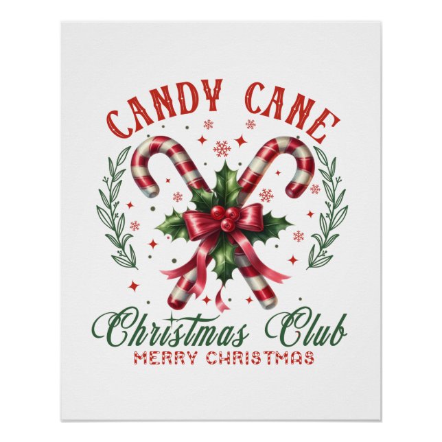 Póster Xmas Gift Christmas Club (Frente)