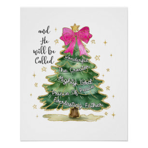 Póster Xmas Gift E Ele Será Chamado De Feliz Natal