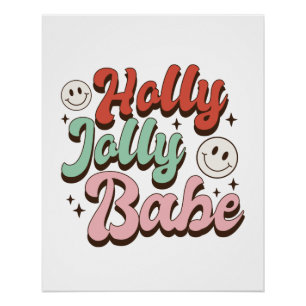 Póster Xmas Gift Holly Jolly Babe
