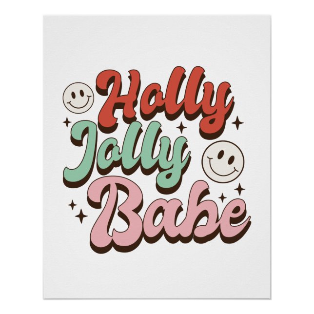 Póster Xmas Gift Holly Jolly Babe (Frente)