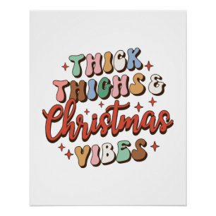 Póster Xmas Gift Thick e Vibes de Natal