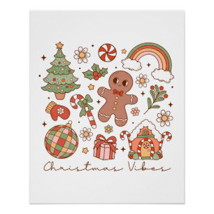 Póster Xmas Gift Vibes de Natal