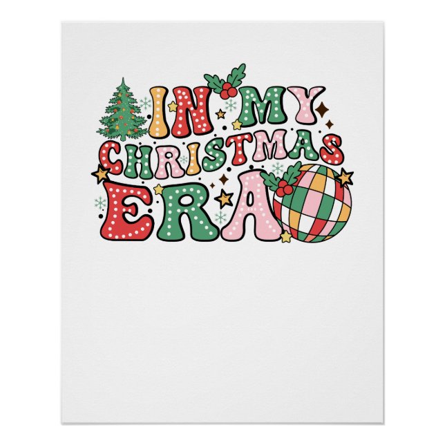 Póster Xmas Presente Na Minha Era De Natal (Frente)