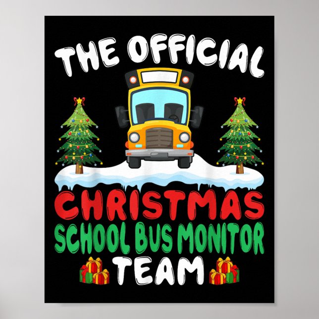Poster Xmas School Bus Monitor Team - School Bus Monitor  (Frente)