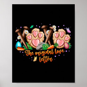 Poster Xoxo - Letra Orgânica Love - Dia Da Páscoa De Bunn