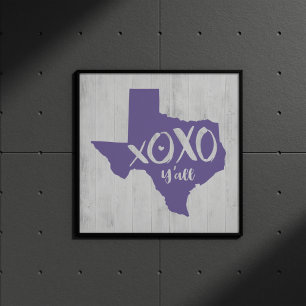 Poster XOXO, Y - Periwinkle Purple State Shape