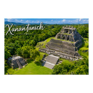 Póster Xunantunich Belize sítio arqueológico maia
