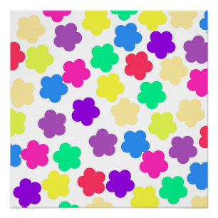 Póster Y2K Bold Wildflower Vibrant Primavera Art