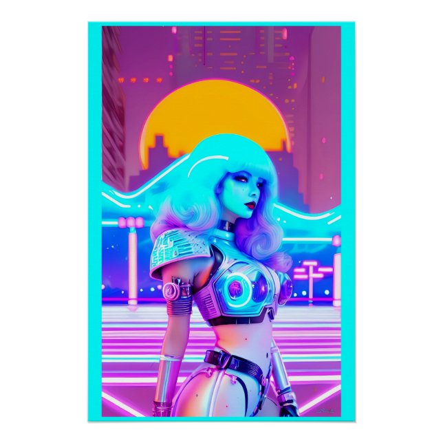 Póster Y2Kayla em seu Blues Cyberwave (Frente)