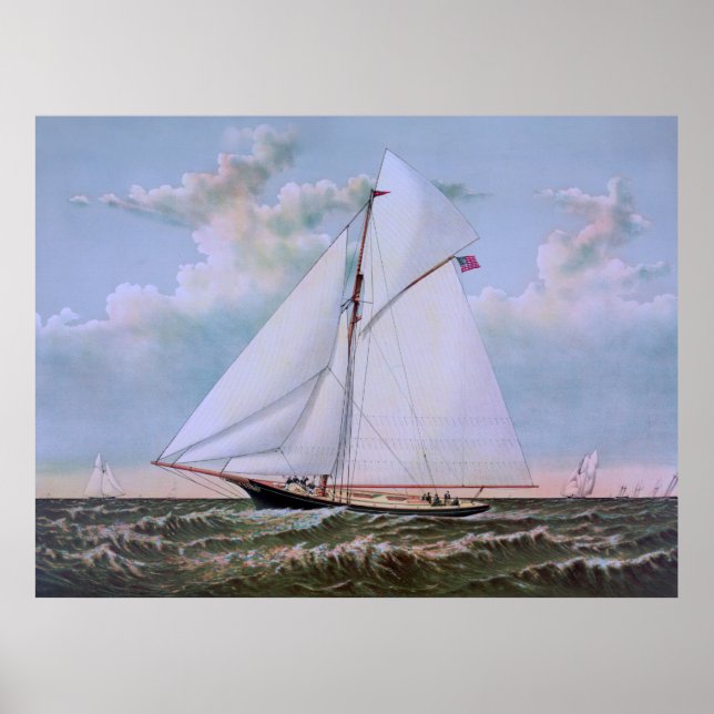 Poster Yacht Anterior de Entrega à Vela (Frente)