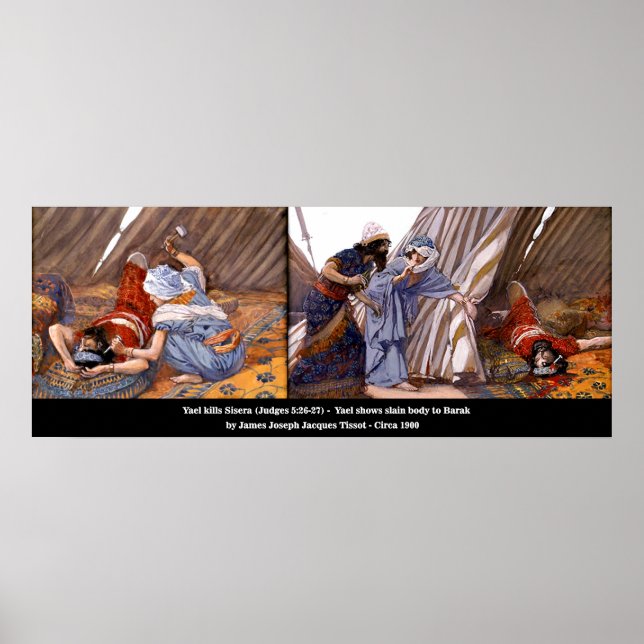 Póster Yael Slays Sisera #4 - Juízes 5:26-27 (Frente)
