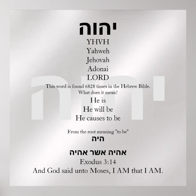 Poster Yahweh (Frente)