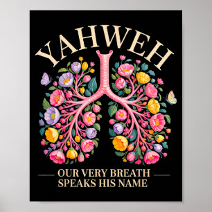 Poster Yahweh Nosso Próprio Fôlego Fala Seu Nome Cristão