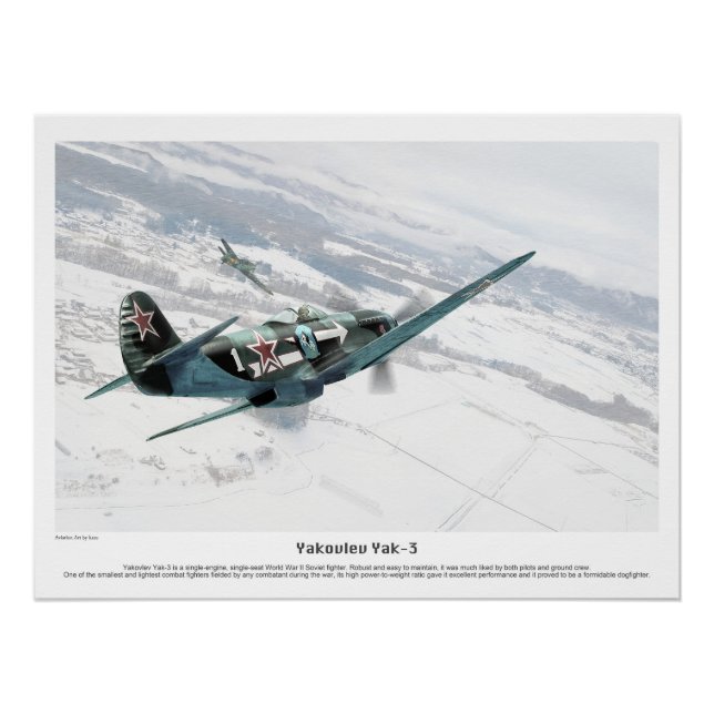 Póster Yakovlev Yak-3 (Frente)