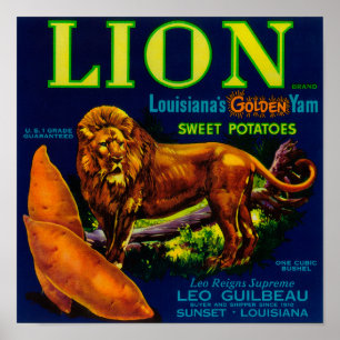 Póster Yam LabelSunset do leão, LA
