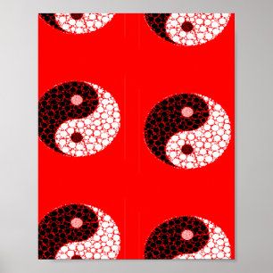 Poster Yang circulcles em vermelho