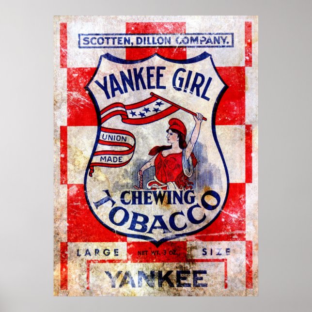 Poster Yankee Girl Chewing Tobacco Print (Frente)