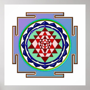 PÓSTER YANTRA AZUL