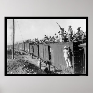 Póster Yaqui Indian Fighters RR Train 1892