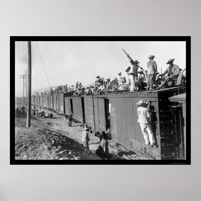 Póster Yaqui Indian Fighters RR Train 1892 (Frente)