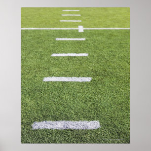 Póster Yardlines no campo de futebol