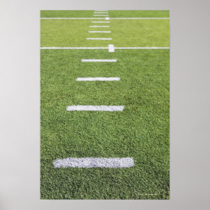 Póster Yardlines no campo de futebol