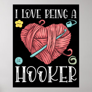 Poster Yarn Crocheting Knitting Day