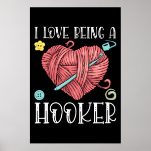 Poster Yarn Crocheting Knitting Day